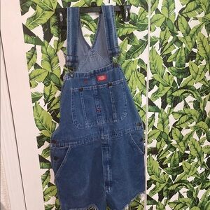 Dickies Denim Overalls cutoffs with Pockets
